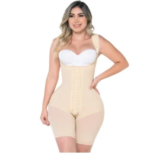 Fajas Post Surgery Mid Thigh Shapewear Bodysuit For Guitar and hourglass Body Types