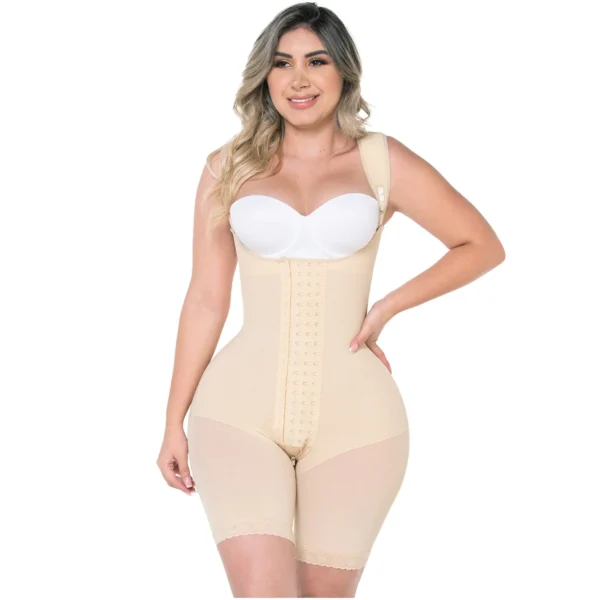 Fajas Post Surgery Mid Thigh Shapewear Bodysuit For Guitar and hourglass Body Types