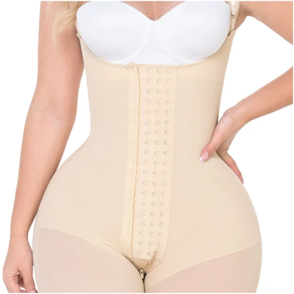 Fajas Post Surgery Mid Thigh Shapewear Bodysuit For Guitar and hourglass Body Types 3