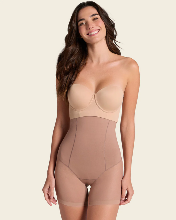 High-waist sculpting shaper shorts with invisible finish