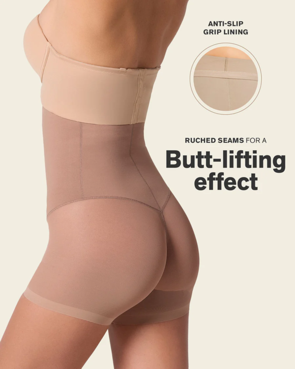 High-waist sculpting shaper shorts with invisible finish
