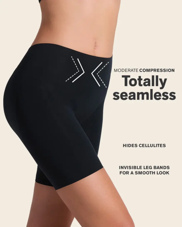 black backless shaper short with tummy control