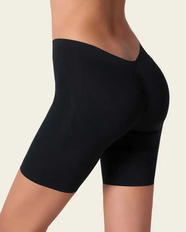 black backless shaper short with tummy control